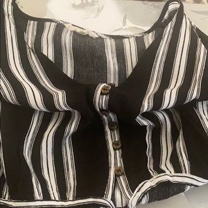 Stripped Cop Top Blouse